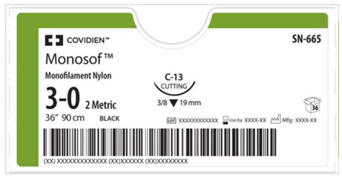 Monosof / Dermalon - монофиламентный шовный материал